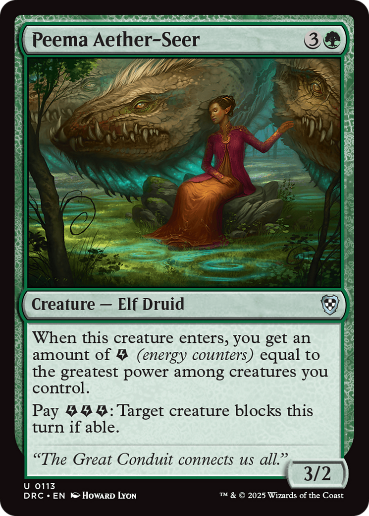 Peema Aether-Seer (DRC-113) [Commander: Aetherdrift] MTG Single Wizards of the Coast
