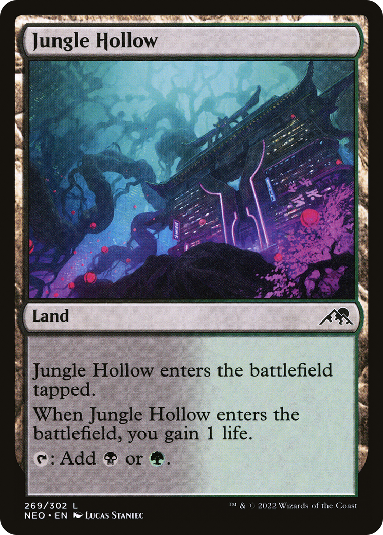 Jungle Hollow (NEO-269) [Kamigawa: Neon Dynasty] MTG Single Wizards of the Coast