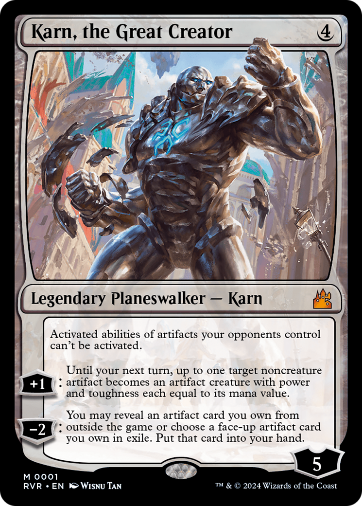 Karn, the Great Creator (RVR-001) [Ravnica Remastered] MTG Single Wizards of the Coast