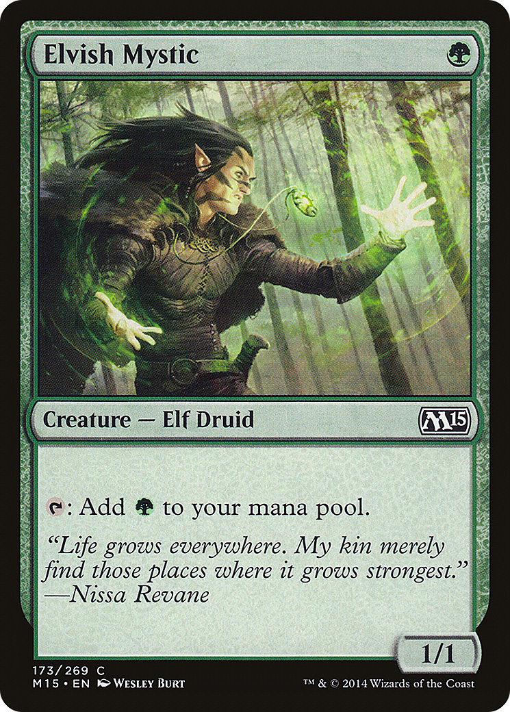 Elvish Mystic (M15-173) [Magic 2015] MTG Single Wizards of the Coast