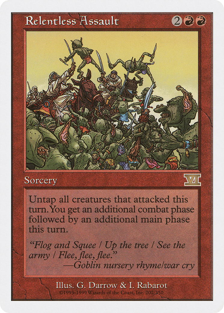 Relentless Assault (6ED-202) [Classic Sixth Edition] MTG Single Wizards of the Coast