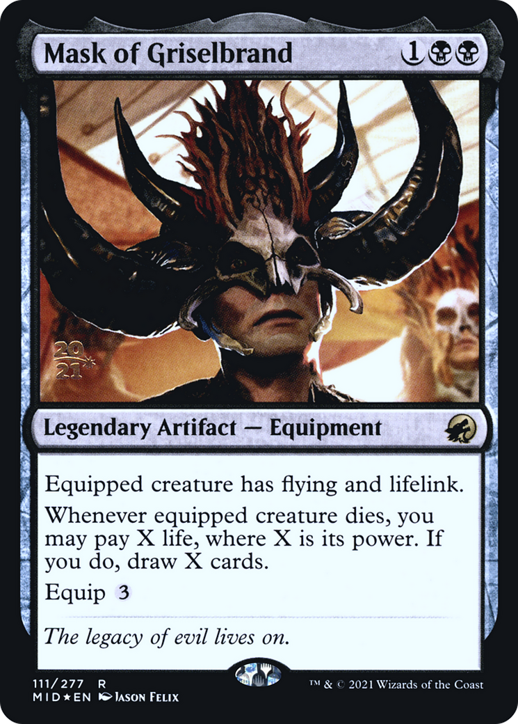 Mask of Griselbrand (PRE-111) [Innistrad: Midnight Hunt Promos] Foil MTG Single Wizards of the Coast