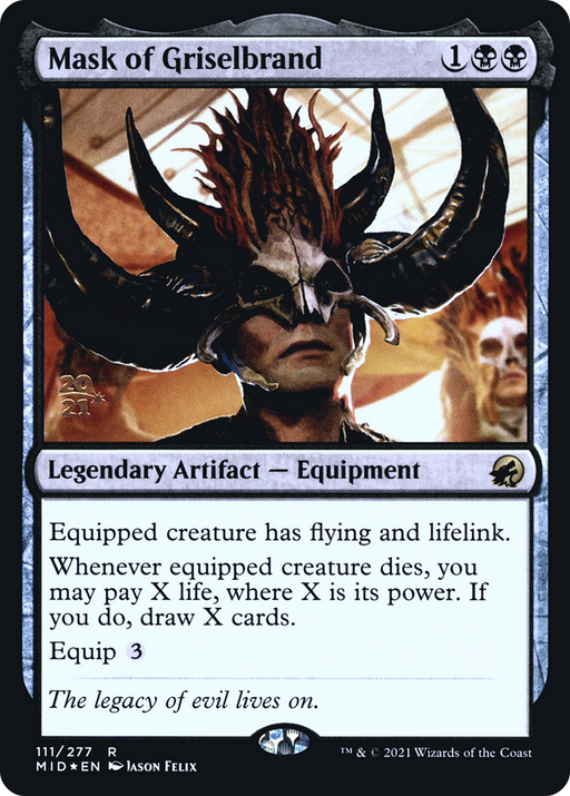 Mask of Griselbrand (PRE-111) [Innistrad: Midnight Hunt Promos] Foil MTG Single Wizards of the Coast