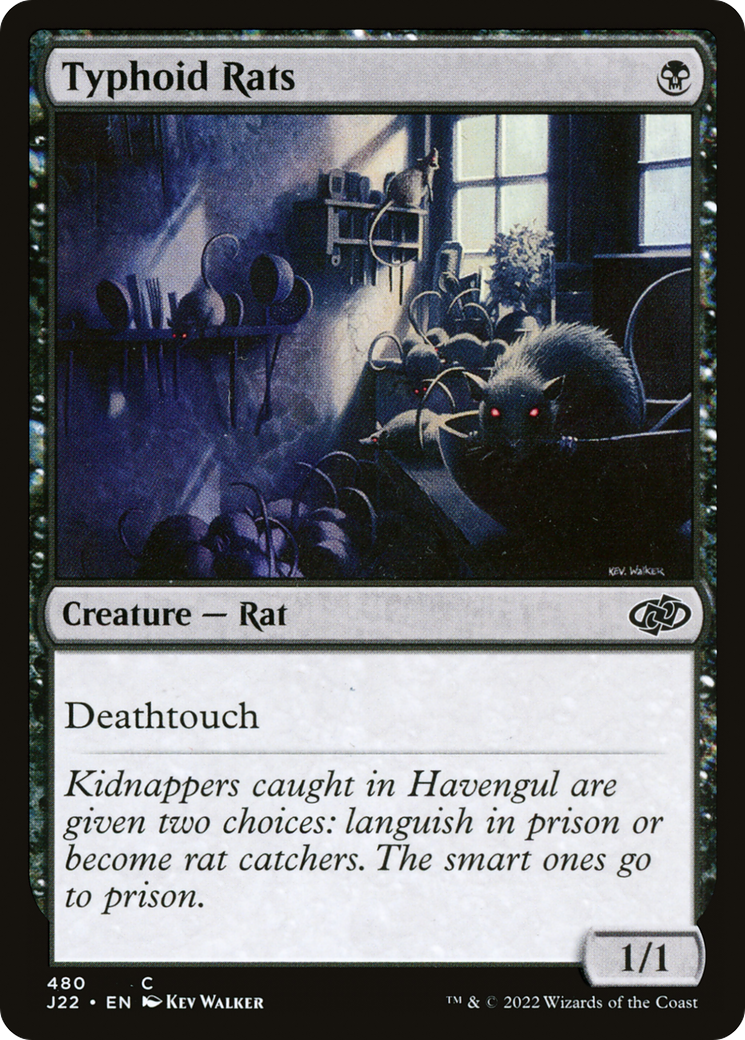Typhoid Rats (J22-480) [Jumpstart 2022] MTG Single Wizards of the Coast