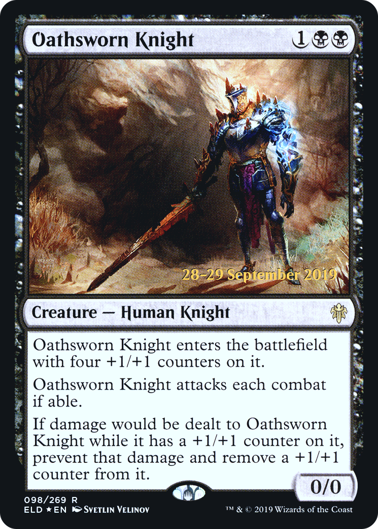Oathsworn Knight (PRE-098) [Throne of Eldraine Promos] Foil MTG Single Wizards of the Coast