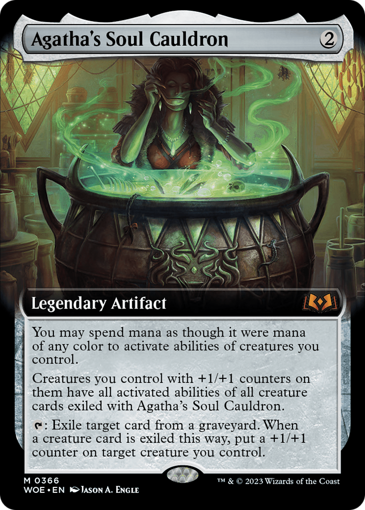 Agatha's Soul Cauldron (WOE-366) [Wilds of Eldraine] (Extended Art) Foil MTG Single Wizards of the Coast