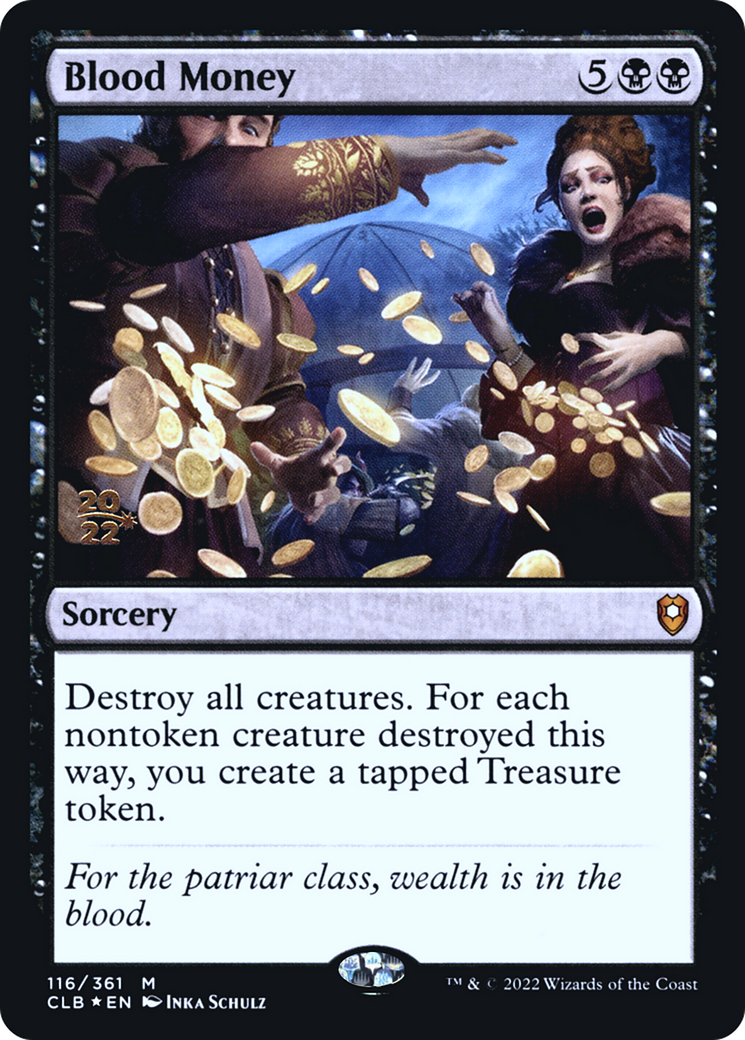 Blood Money (PRE-116) [Battle for Baldur's Gate Promos] Foil MTG Single Wizards of the Coast
