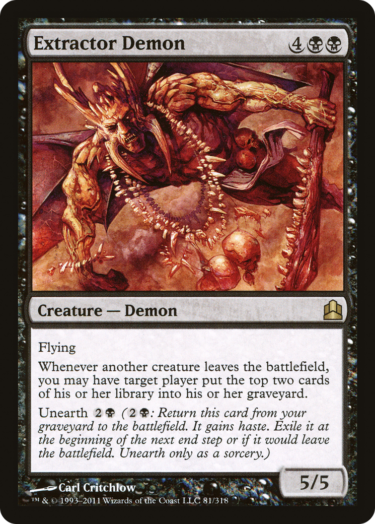 Extractor Demon (CMD-081) [Commander 2011] MTG Single Wizards of the Coast