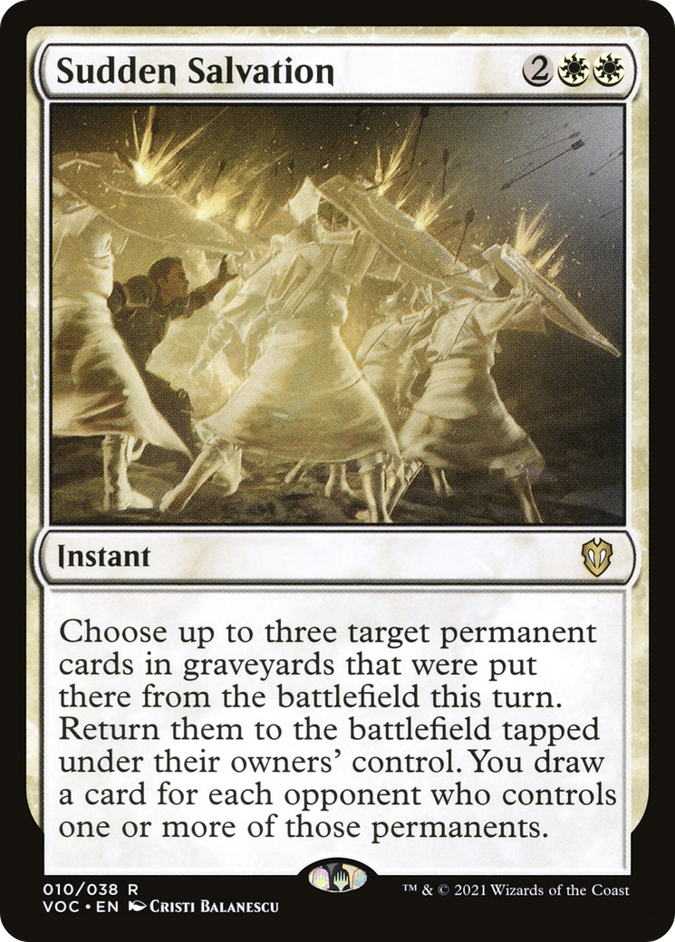 Sudden Salvation (VOC-010) [Crimson Vow Commander] MTG Single Wizards of the Coast