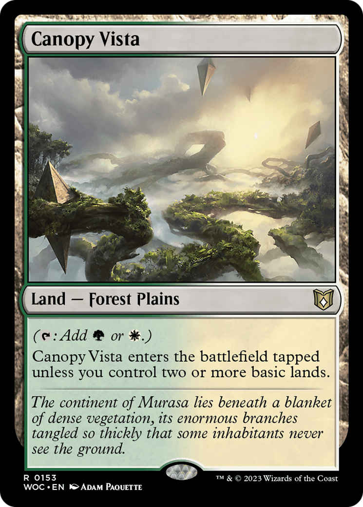 Canopy Vista (WOC-153) [Wilds of Eldraine Commander] MTG Single Wizards of the Coast
