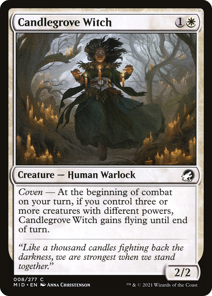 Candlegrove Witch (MID-008) [Innistrad: Midnight Hunt] Foil MTG Single Wizards of the Coast