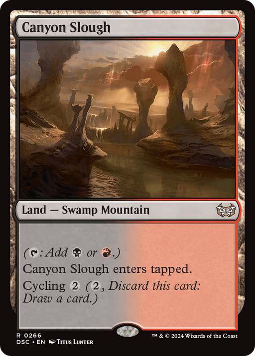 Canyon Slough (DSC-266) [Duskmourn: House of Horror Commander] MTG Single Wizards of the Coast