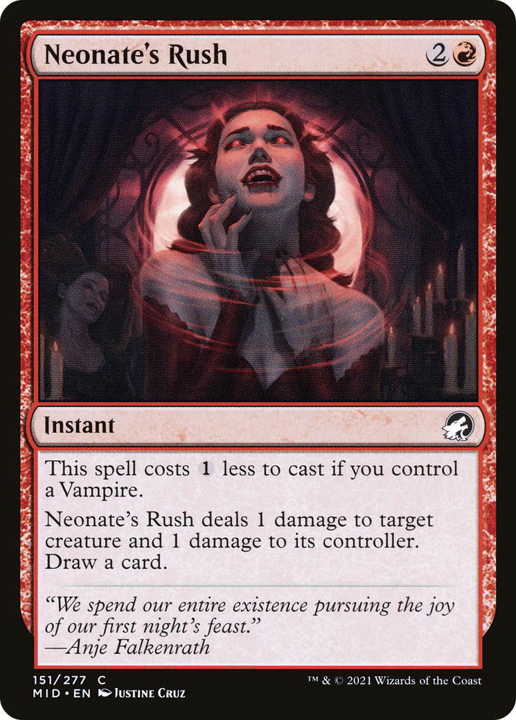 Neonate's Rush (MID-151) [Innistrad: Midnight Hunt] Foil MTG Single Wizards of the Coast
