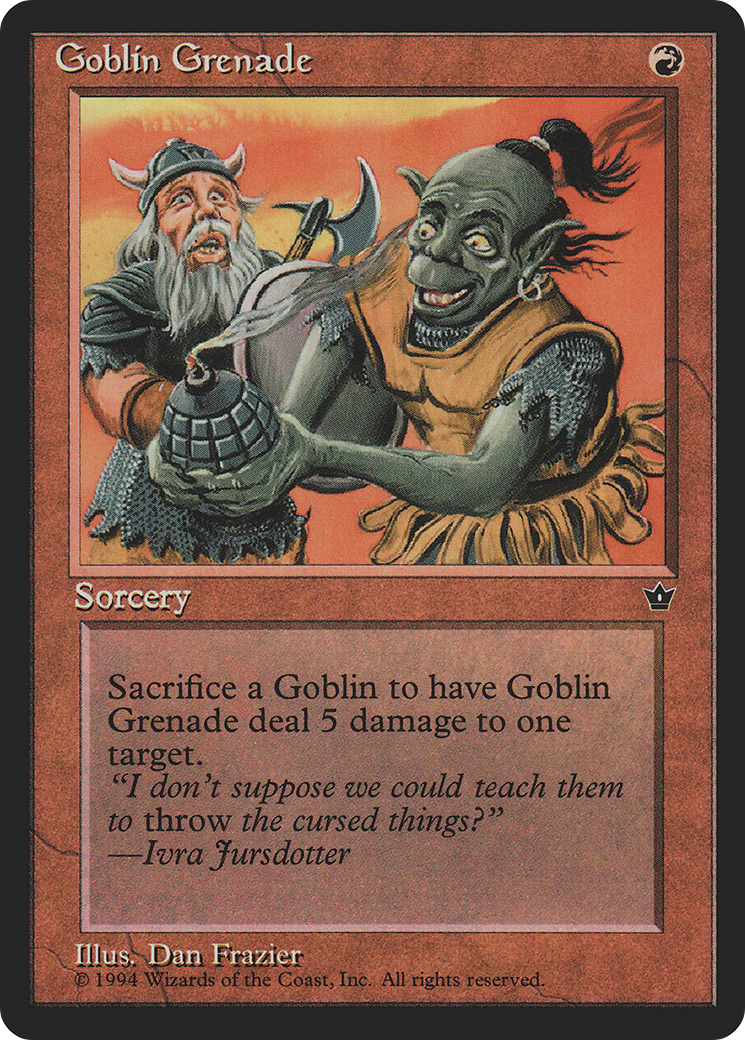 Goblin Grenade (FEM-56B) [Fallen Empires] MTG Single Wizards of the Coast