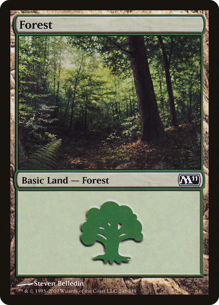 Forest (M11-248) [Magic 2011] Foil MTG Single Wizards of the Coast