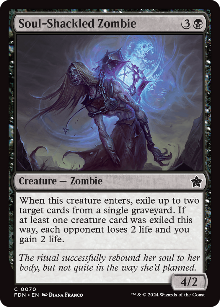 Soul-Shackled Zombie (FDN-070) [Foundations] Foil MTG Single Wizards of the Coast