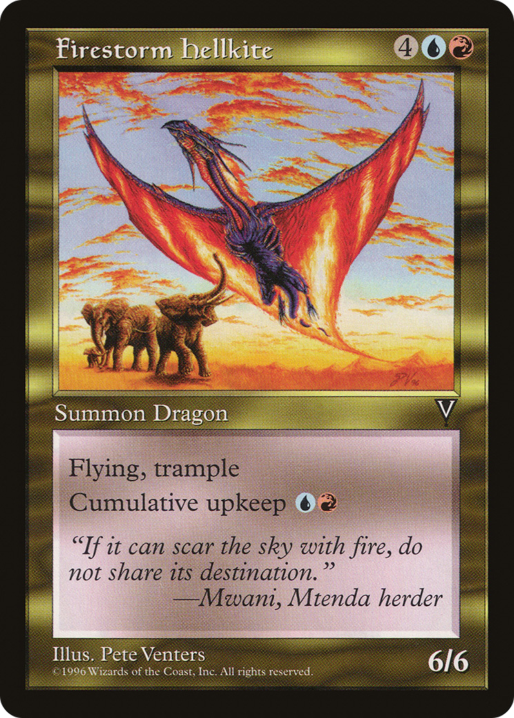 Firestorm Hellkite (VIS-130) [Visions] MTG Single Wizards of the Coast