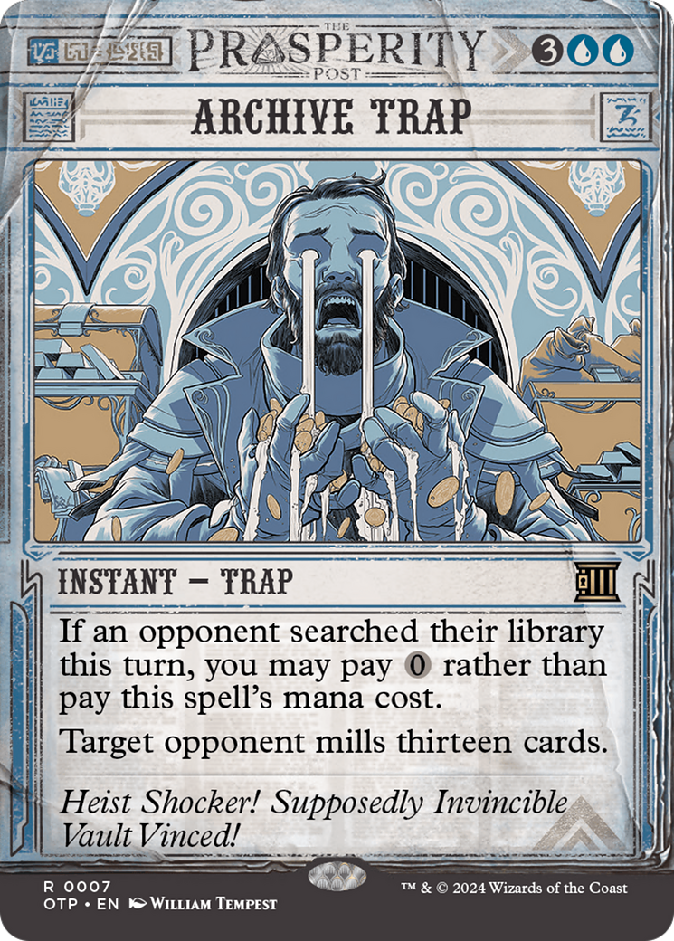 Archive Trap (OTP-007) [Breaking News] (Showcase) (Borderless) MTG Single Wizards of the Coast