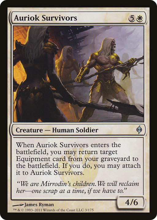 Auriok Survivors (NPH-003) [New Phyrexia] MTG Single Wizards of the Coast