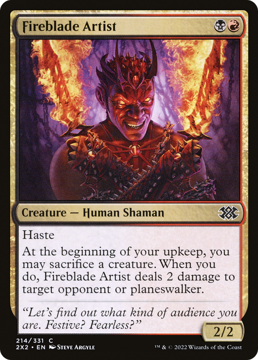 Fireblade Artist (2X2-214) [Double Masters 2022] Foil MTG Single Wizards of the Coast