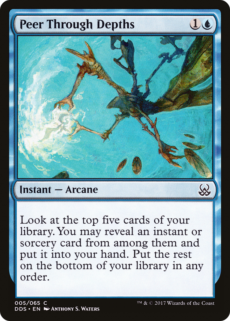 Peer Through Depths (DDS-005) [Misc] Duel Decks: Mind vs. Might MTG Single Wizards of the Coast