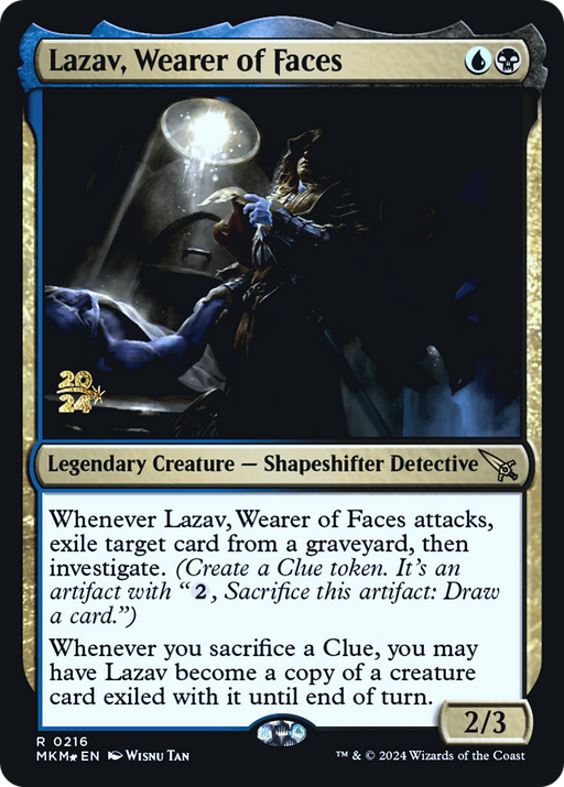 Lazav, Wearer of Faces (PRE-216) [Murders at Karlov Manor Promos] Foil MTG Single Wizards of the Coast