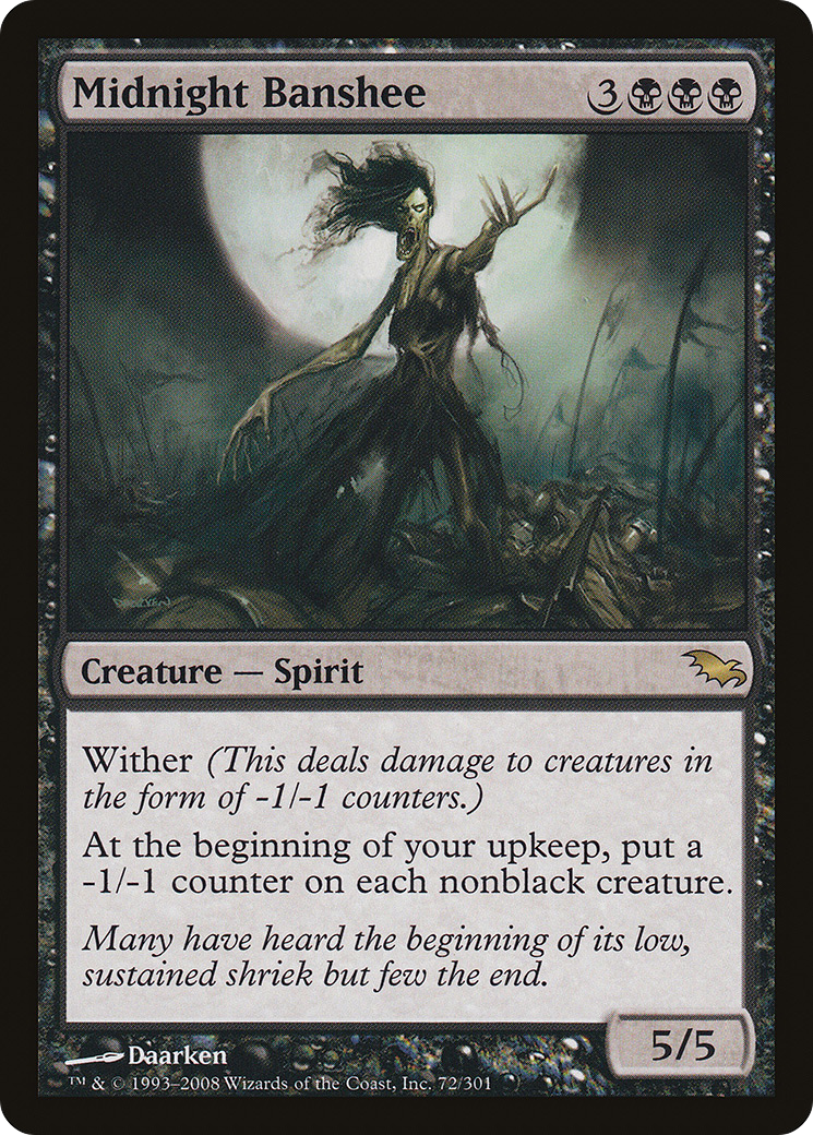 Midnight Banshee (SHM-072) [Shadowmoor] Foil MTG Single Wizards of the Coast