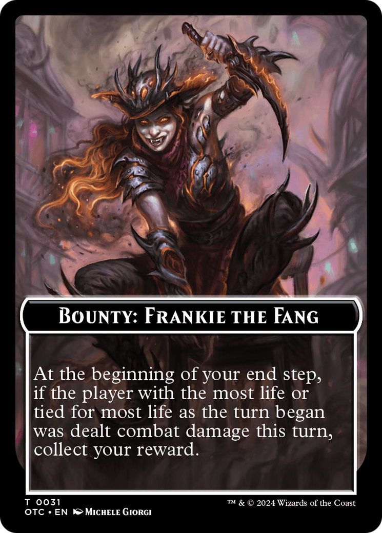 Bounty: Frankie the Fang // Bounty Rules Double-Sided Token [Tokens] Outlaws of Thunder Junction Commander Tokens MTG Single Magic: The Gathering