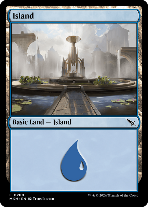 Island (0280) (MKM-280) [Murders at Karlov Manor] Foil MTG Single Murders at Karlov Manor