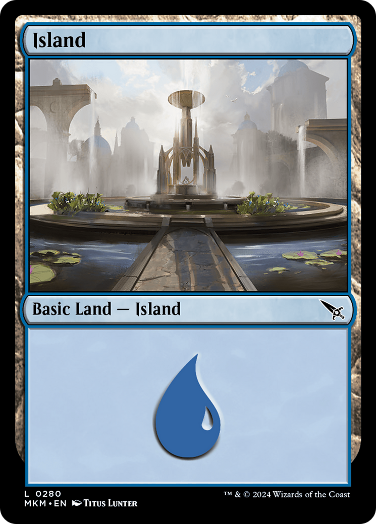 Island (0280) (MKM-280) [Murders at Karlov Manor] MTG Single Murders at Karlov Manor