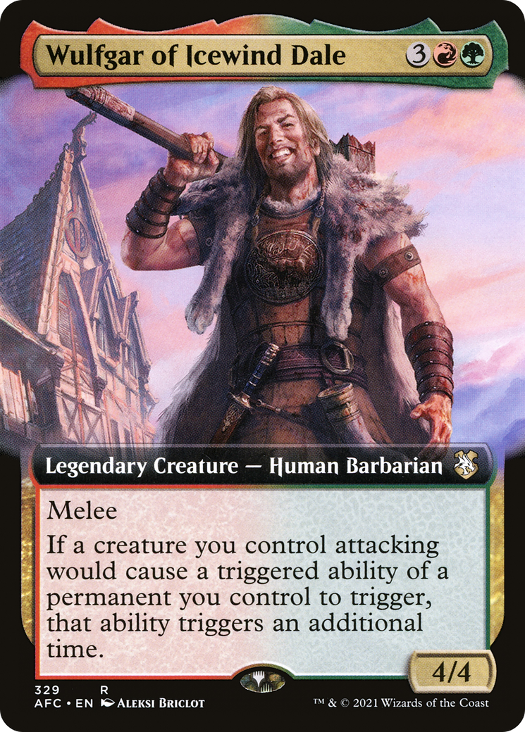 Wulfgar of Icewind Dale (AFC-329) [Forgotten Realms Commander] (Extended Art) MTG Single Wizards of the Coast