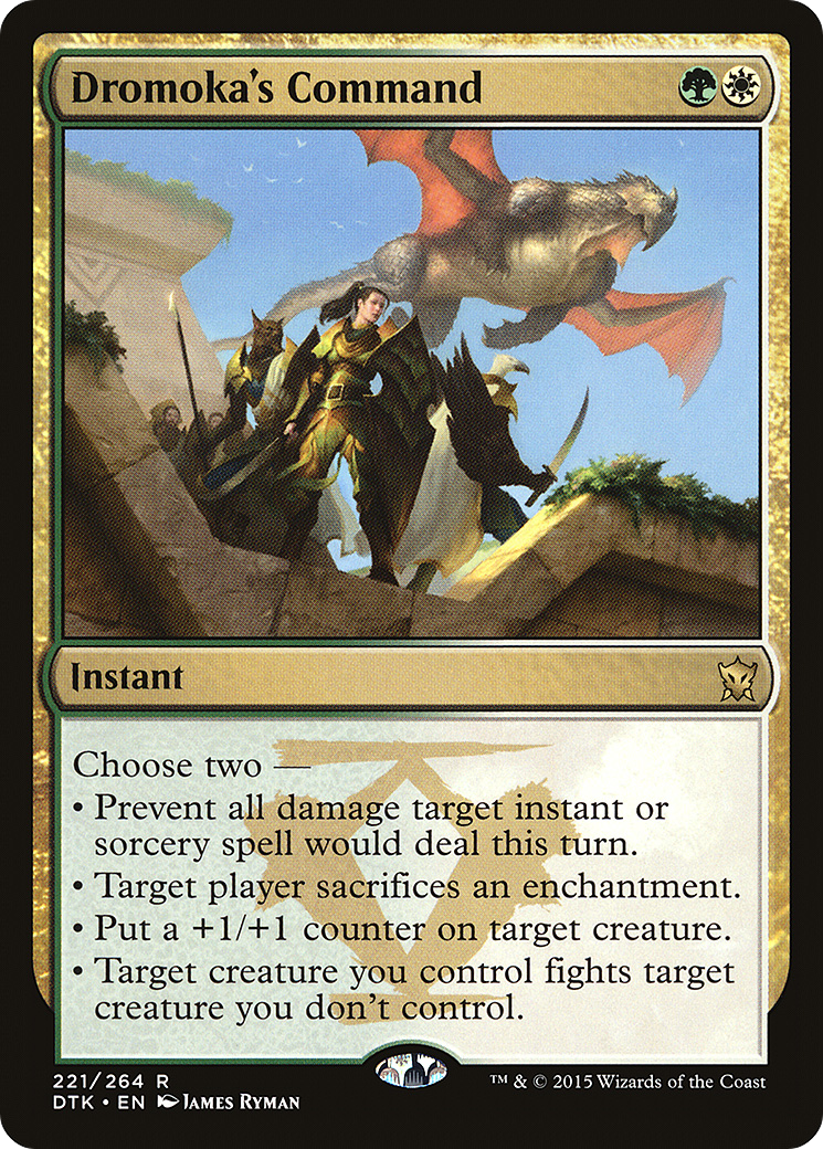 Dromoka's Command (DTK-221) [Dragons of Tarkir] Foil MTG Single Wizards of the Coast