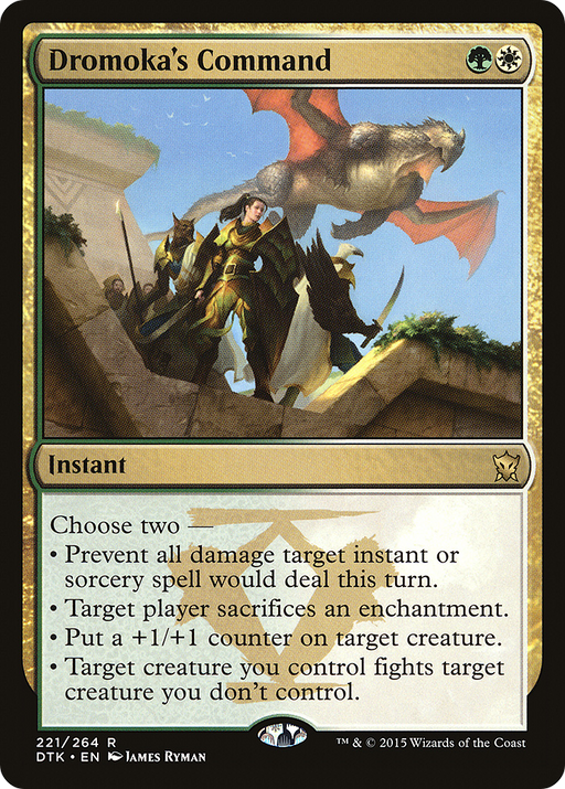 Dromoka's Command (DTK-221) [Dragons of Tarkir] MTG Single Wizards of the Coast