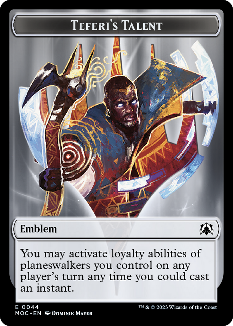 Phyrexian Myr // Teferi's Talent Emblem Double-Sided Token [Tokens] March of the Machine Tokens MTG Single Magic: The Gathering