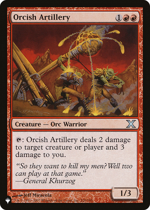 Orcish Artillery (LIST-10E-220) [Mystery Booster] The List MTG Single Wizards of the Coast