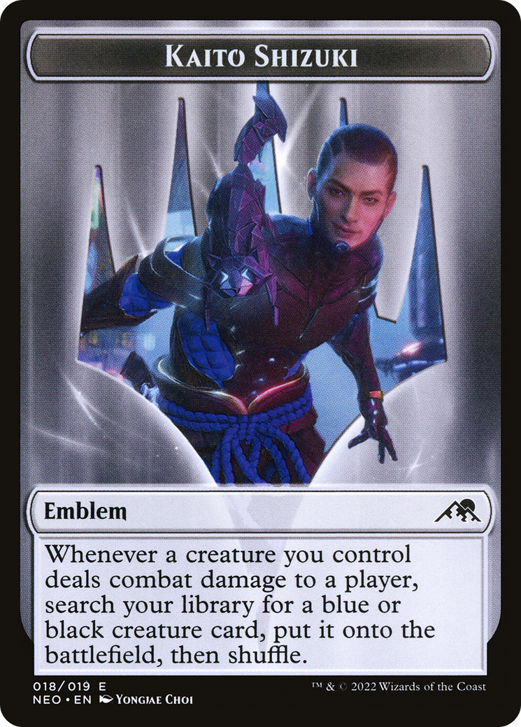 Kaito Shizuki Emblem (TNEO-018) [Tokens] Kamigawa: Neon Dynasty Tokens Foil MTG Single Wizards of the Coast