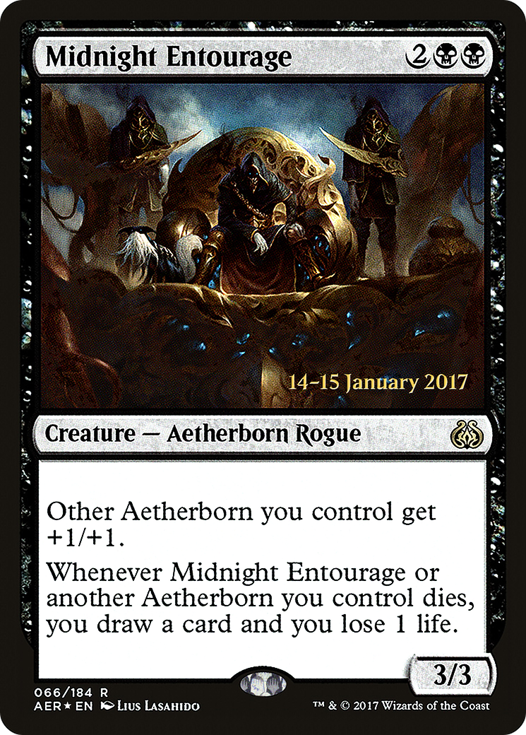 Midnight Entourage (PRE-66S) [Aether Revolt Promos] Foil MTG Single Wizards of the Coast