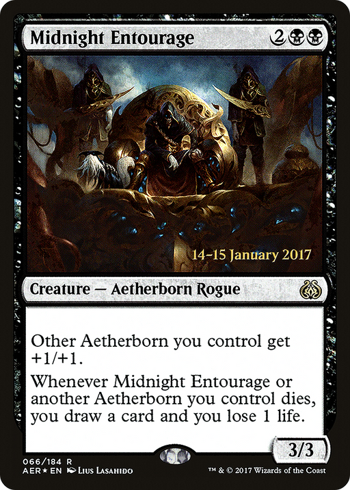 Midnight Entourage (PRE-66S) [Aether Revolt Promos] Foil MTG Single Wizards of the Coast