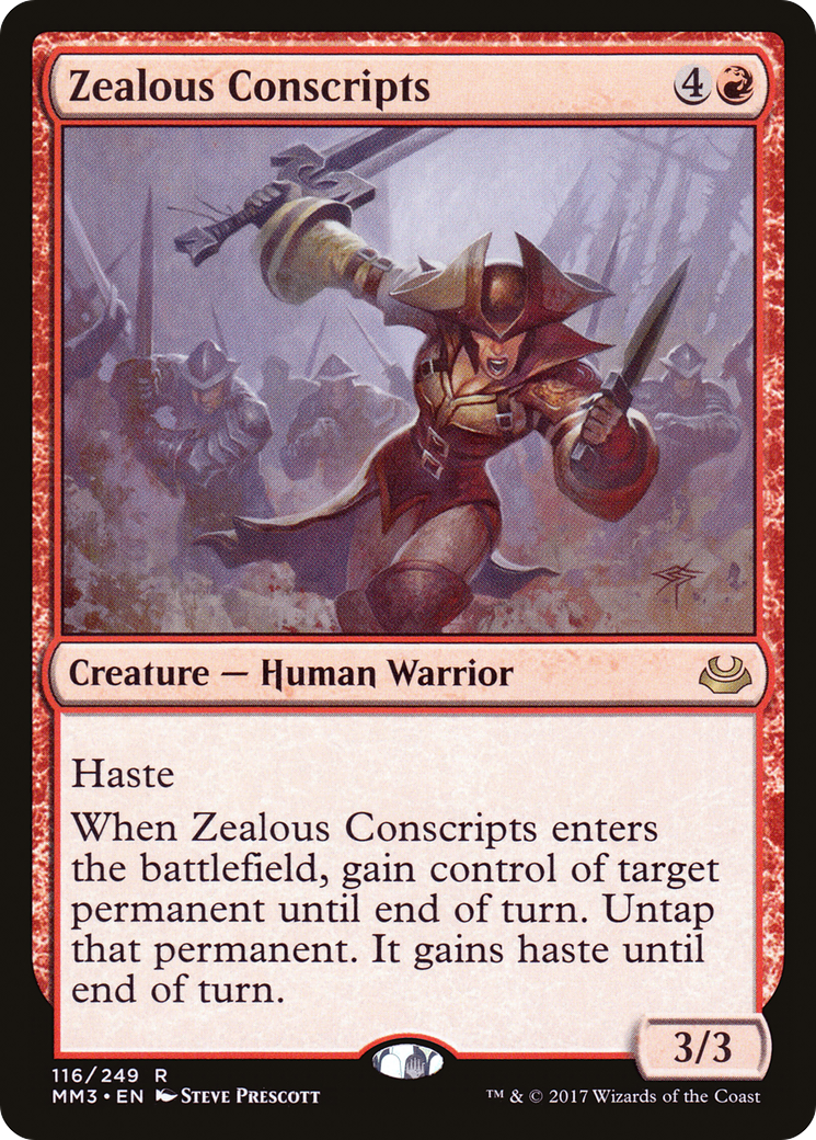 Zealous Conscripts (MM3-116) [Modern Masters 2017] Foil MTG Single Modern Masters 2017