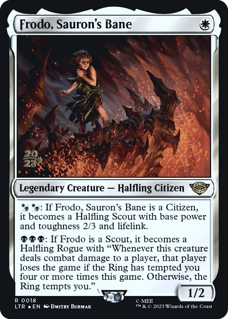 Frodo, Sauron's Bane (PRE-018) [Tales of Middle-earth Promos] Foil MTG Single Wizards of the Coast