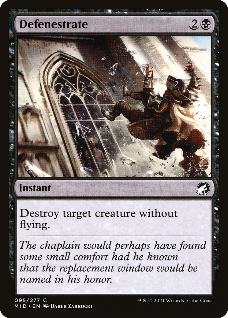 Defenestrate (MID-095) [Innistrad: Midnight Hunt] Foil MTG Single Wizards of the Coast