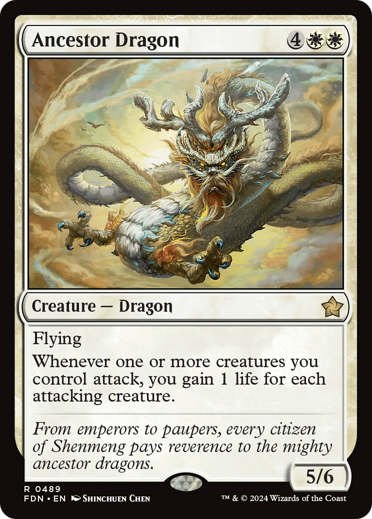 Ancestor Dragon (FDN-489) [Foundations] MTG Single Wizards of the Coast