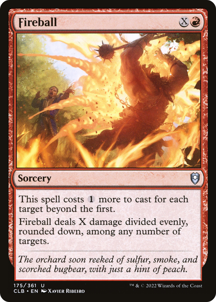 Fireball (CLB-175) [Commander Legends: Battle for Baldur's Gate] Foil MTG Single Wizards of the Coast