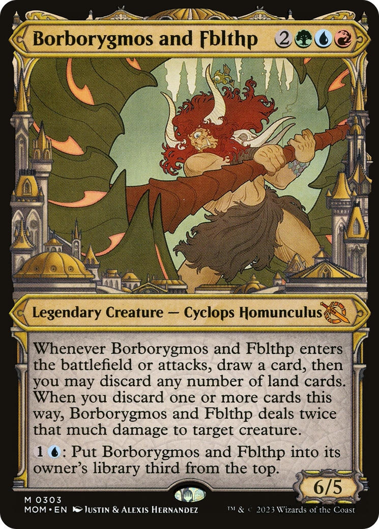 Borborygmos and Fblthp (MOM-303) [March of the Machine] (Showcase) MTG Single Wizards of the Coast