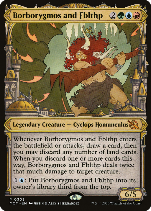Borborygmos and Fblthp (MOM-303) [March of the Machine] (Showcase) Foil MTG Single Wizards of the Coast