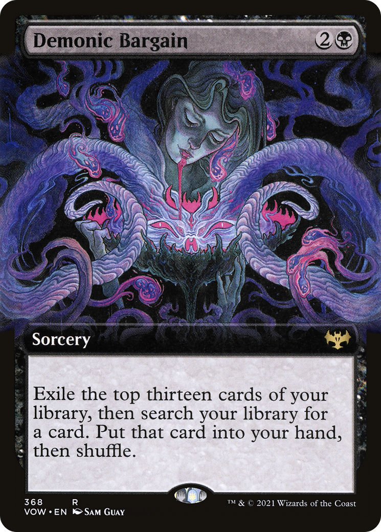 Demonic Bargain (VOW-368) [Innistrad: Crimson Vow] (Extended Art) MTG Single Wizards of the Coast