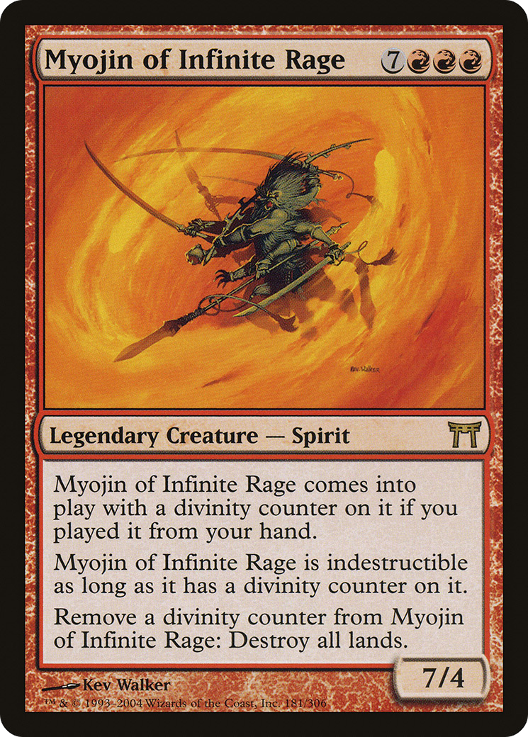 Myojin of Infinite Rage (CHK-181) [Champions of Kamigawa] Foil MTG Single Wizards of the Coast