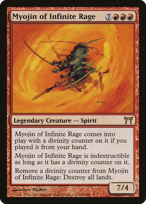 Myojin of Infinite Rage (CHK-181) [Champions of Kamigawa] Foil MTG Single Wizards of the Coast