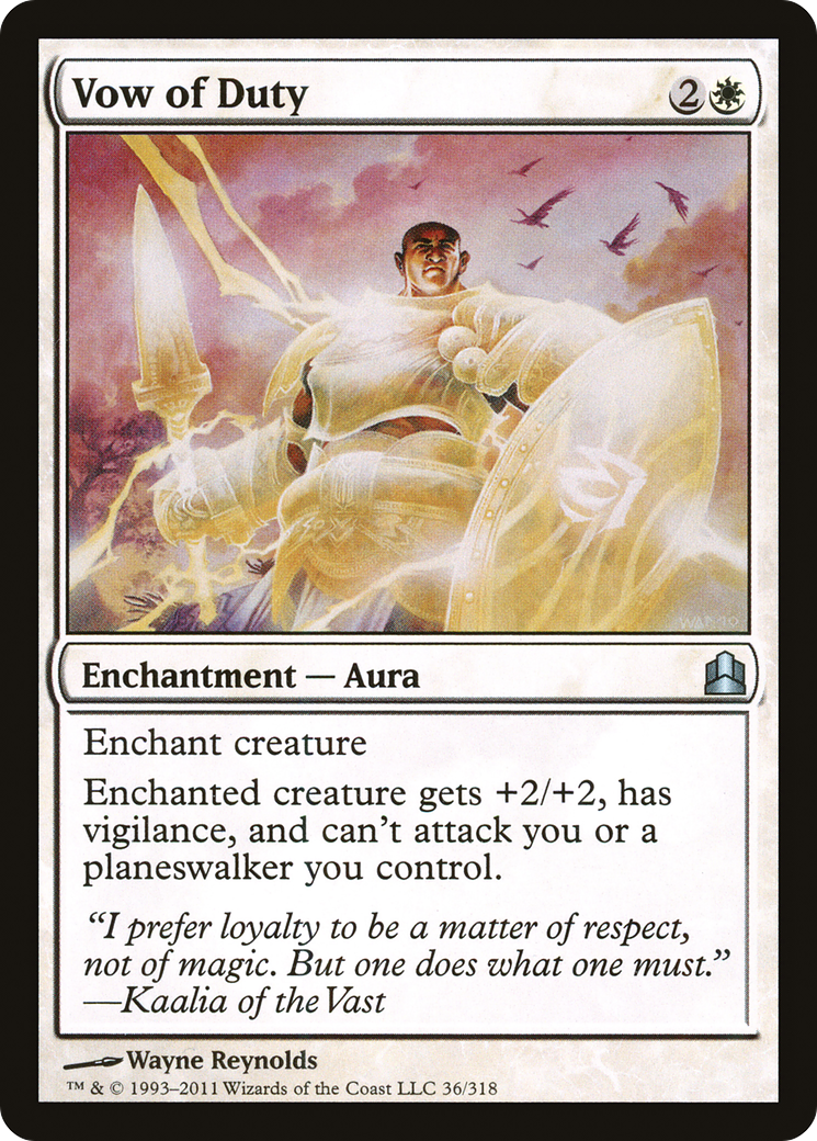 Vow of Duty (CMD-036) [Commander 2011] MTG Single Wizards of the Coast