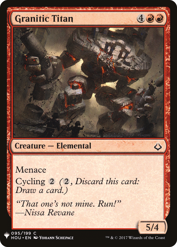 Granitic Titan (LIST-095) [Mystery Booster] The List MTG Single Wizards of the Coast